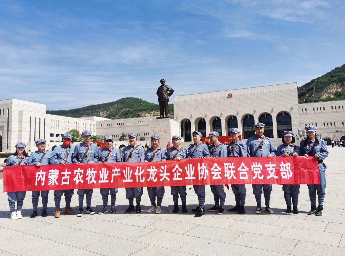 內(nèi)蒙古農(nóng)牧業(yè)產(chǎn)業(yè)化龍頭企業(yè)協(xié)會聯(lián)合黨支部赴延安革命圣地開展“學黨史、感黨恩、跟黨走”主題黨日活動